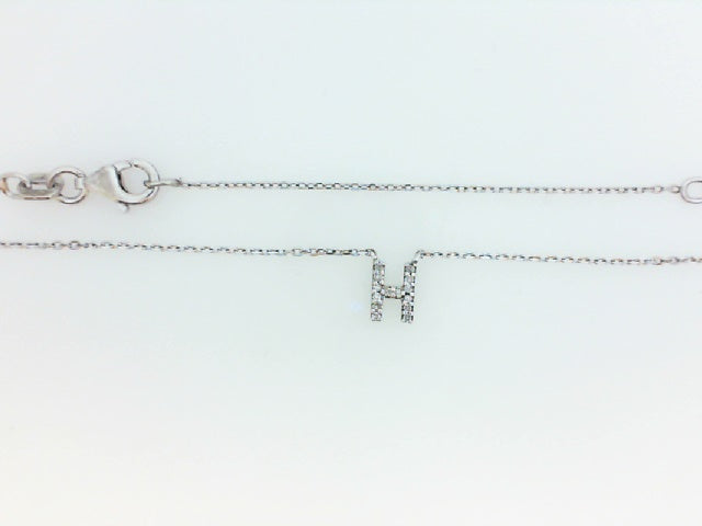 Silver Necklace with Diamond