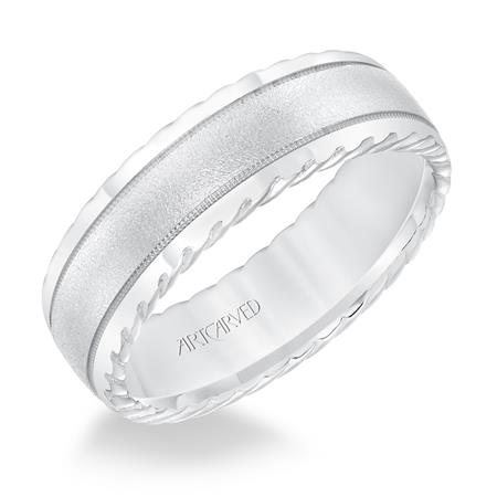 Precious Metal (No Stones) Wedding Bands  -  Men'