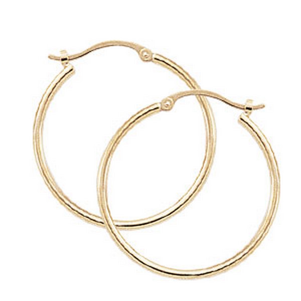 Yellow Gold Medium Hoop Earrings