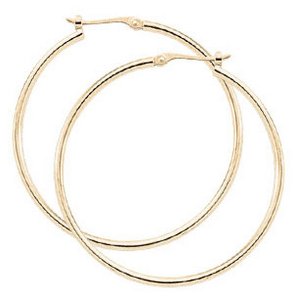Yellow Gold Large Hoop Earrings