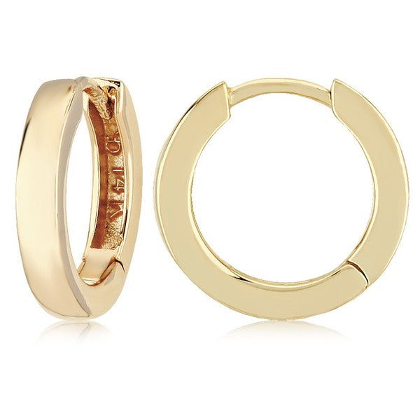 Yellow Gold Small Hinged Hoop Earrings