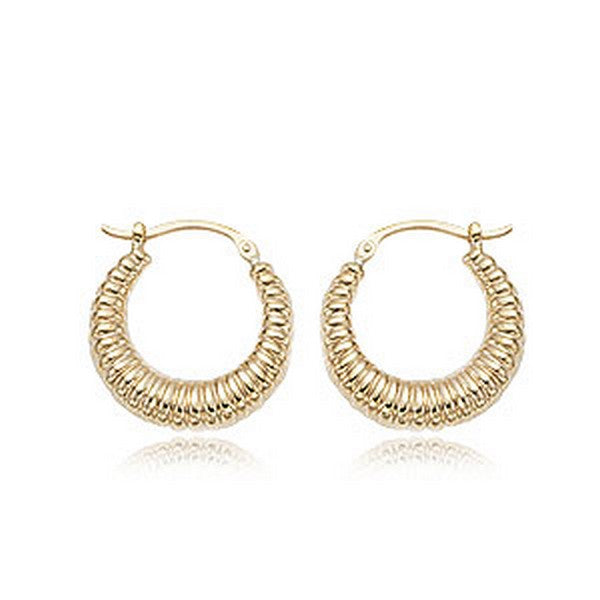 Scalloped Design Hoop Earrings