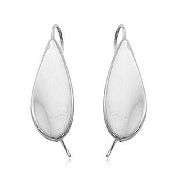 Yellow Gold Paddle Drop Left and Right Earring