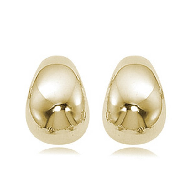Yellow Gold Puff Bottom Earrings