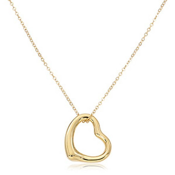 Yellow Gold Open Heart Charm