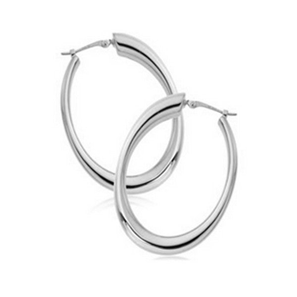 Oval Snapdown Hoop Earrings
