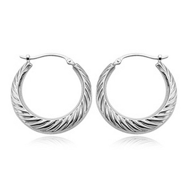 Shell Pattern Hoop Earrings