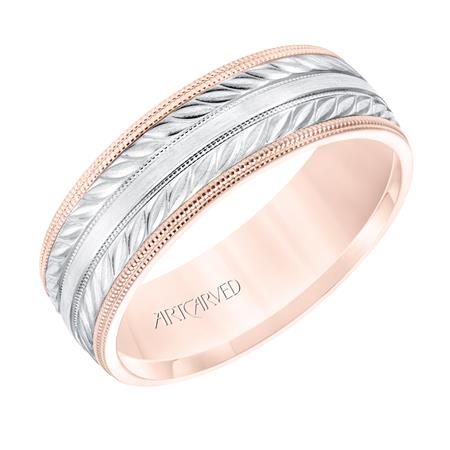 Precious Metal (No Stones) Wedding Bands  -  Men'