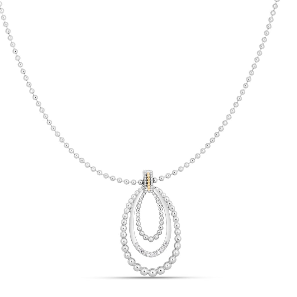 Silver Necklace with Diamond
