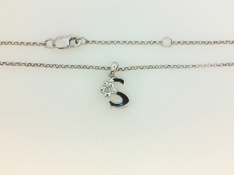 Silver Necklace with Diamond