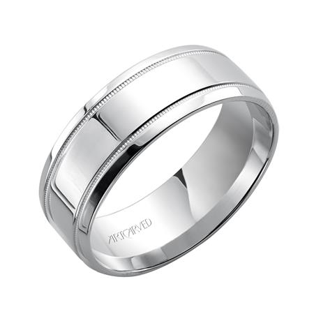 Precious Metal (No Stones) Wedding Bands  -  Men'