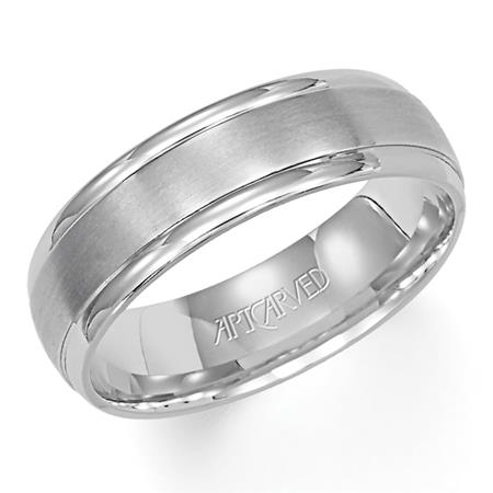 Precious Metal (No Stones) Wedding Bands  -  Men'