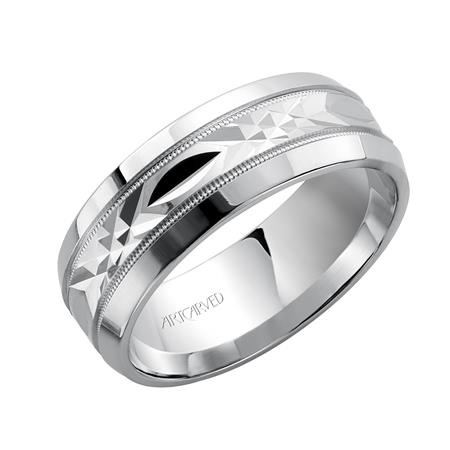 Precious Metal (No Stones) Wedding Bands  -  Men'