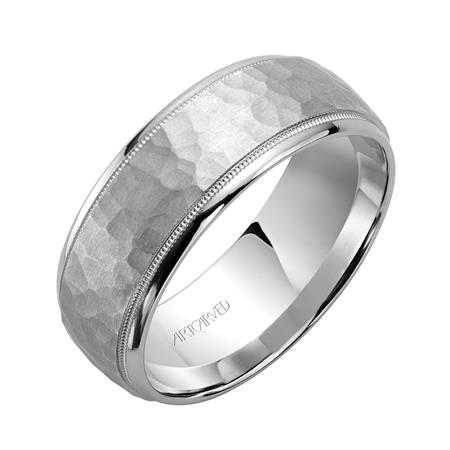 Precious Metal (No Stones) Wedding Bands  -  Men'