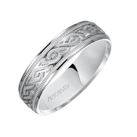 Precious Metal (No Stones) Wedding Bands  -  Men'