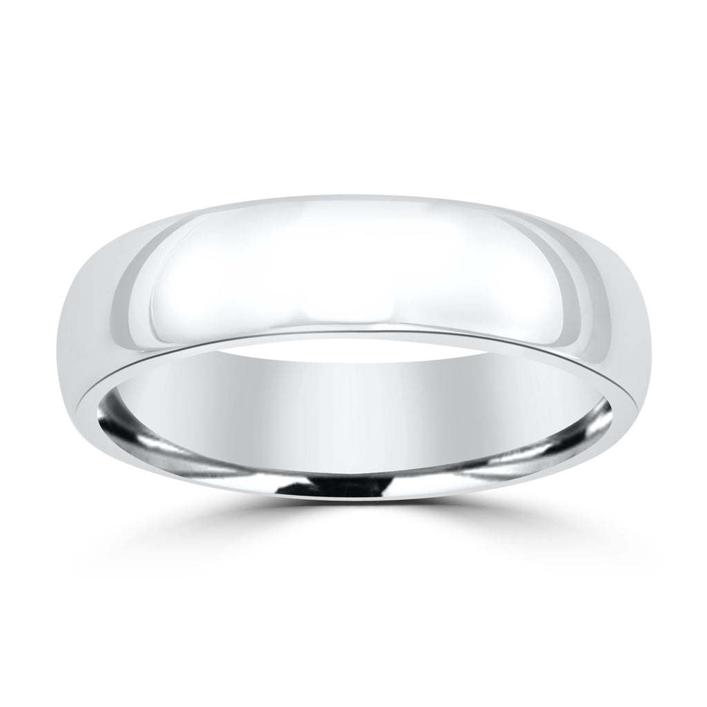 Precious Metal (No Stones) Wedding Bands  -  Men'