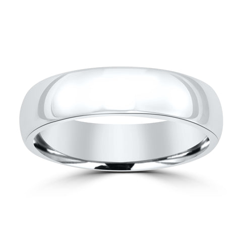 Precious Metal (No Stones) Wedding Bands  -  Men'
