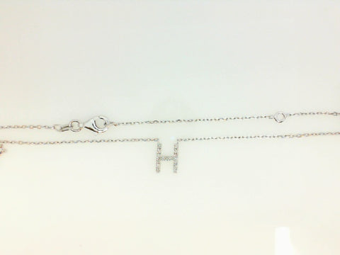 Silver Necklace with Diamond