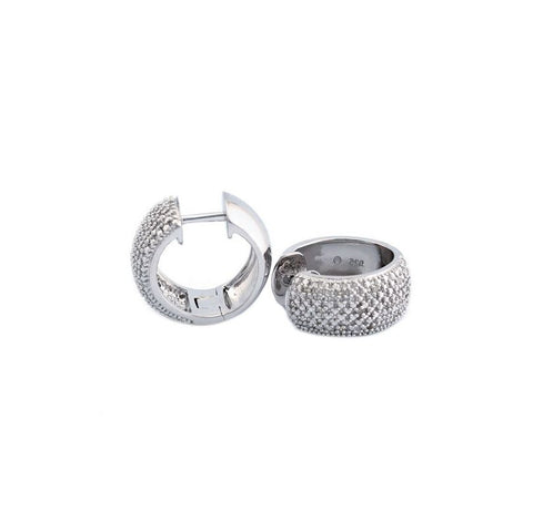 Silver Earrings with Diamond