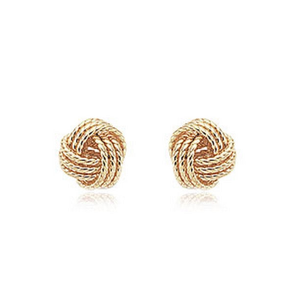 Yellow Gold Love Knot Earrings